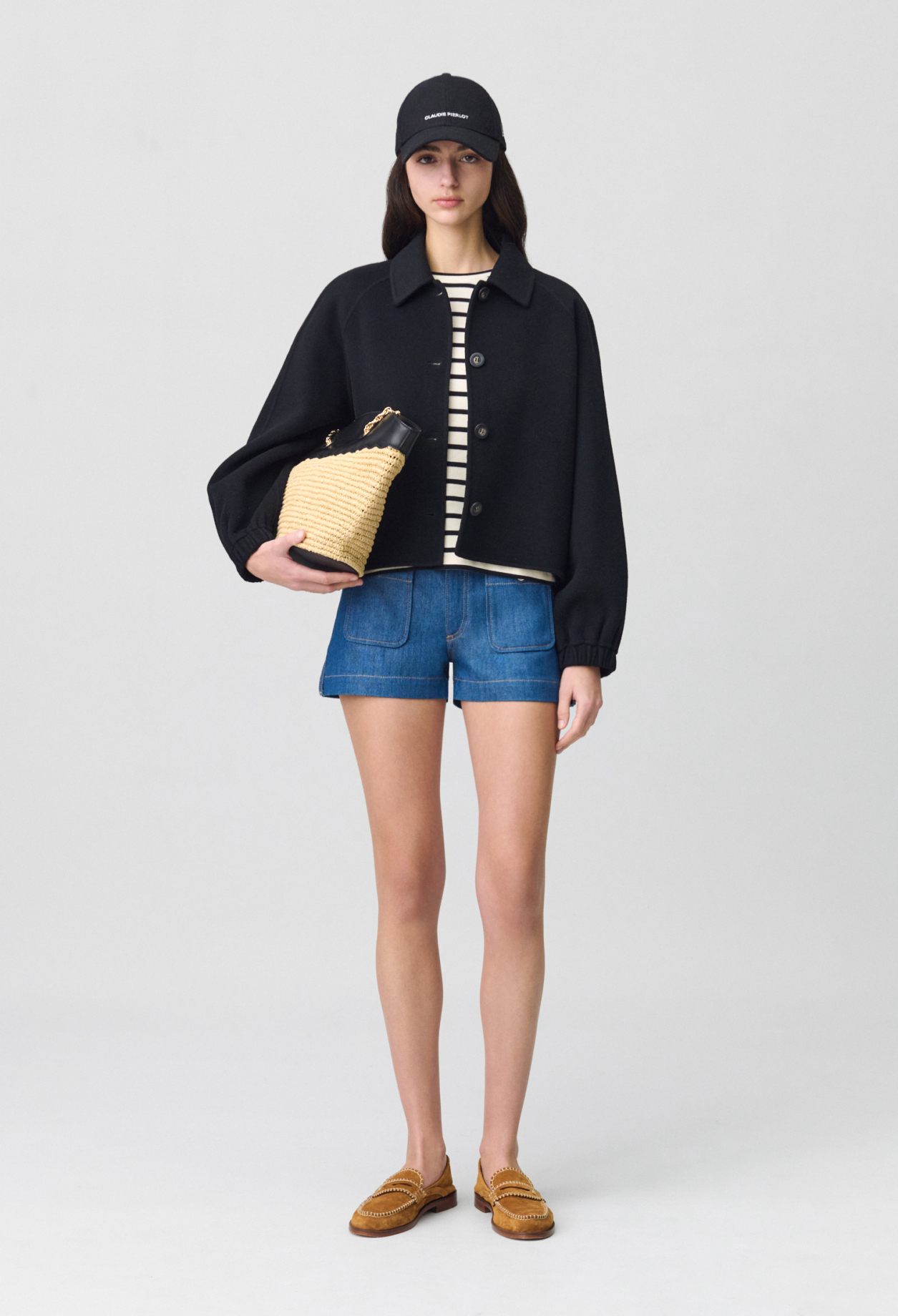Chaqueta corta cuello camisa - Mujer - Negro - Claudie Pierlot