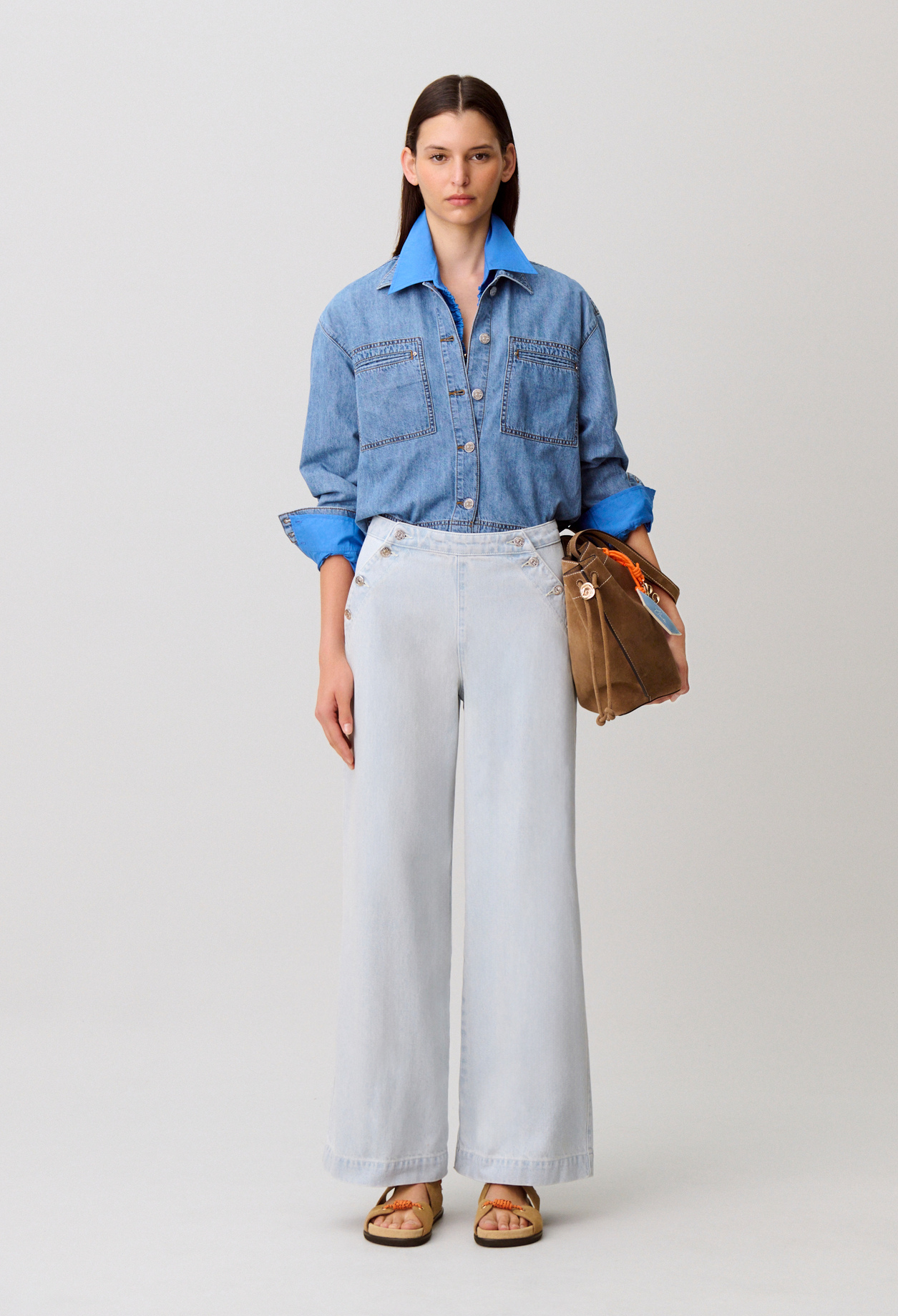 Vaquero con puente de denim - Mujer - Denim bleu clair - Claudie Pierlot