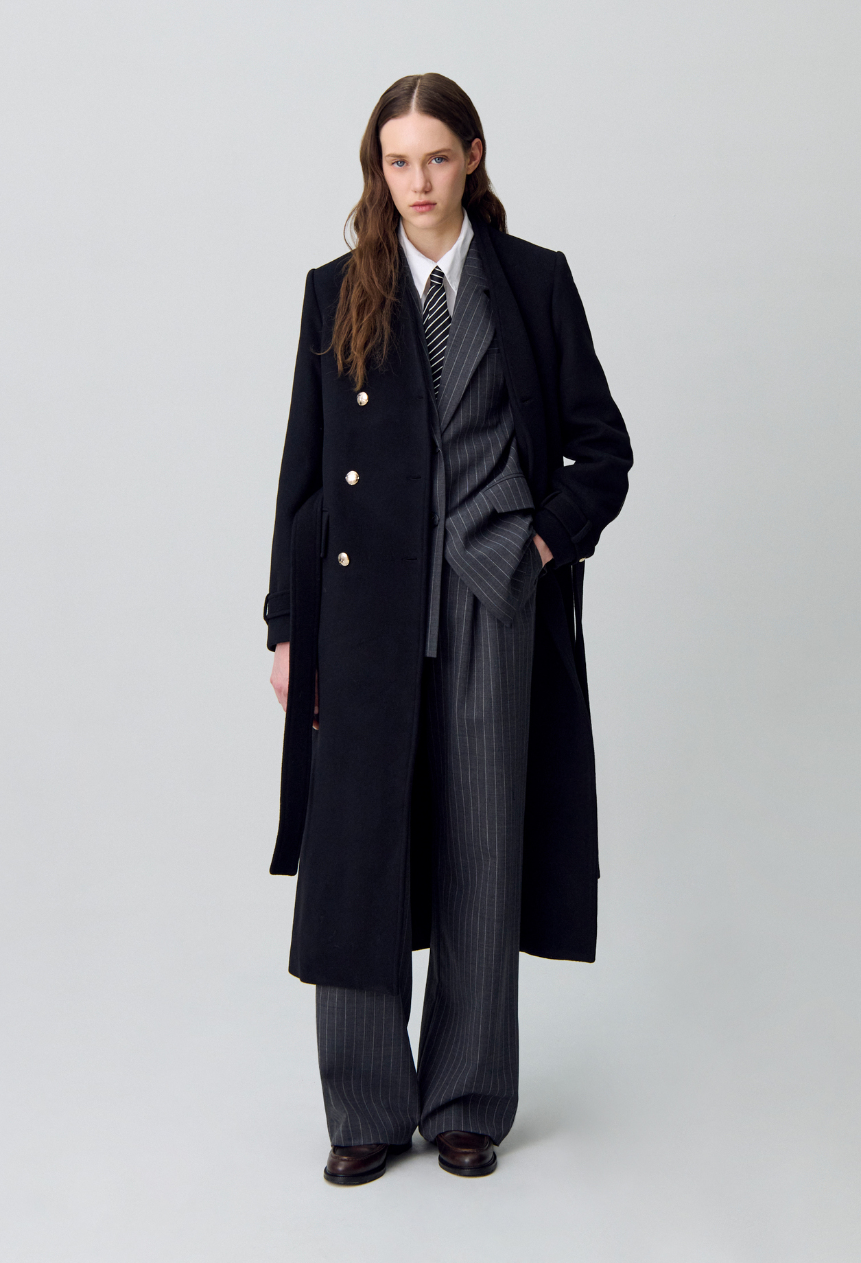 Abrigo largo cruzado - Mujer - Negro - Claudie Pierlot