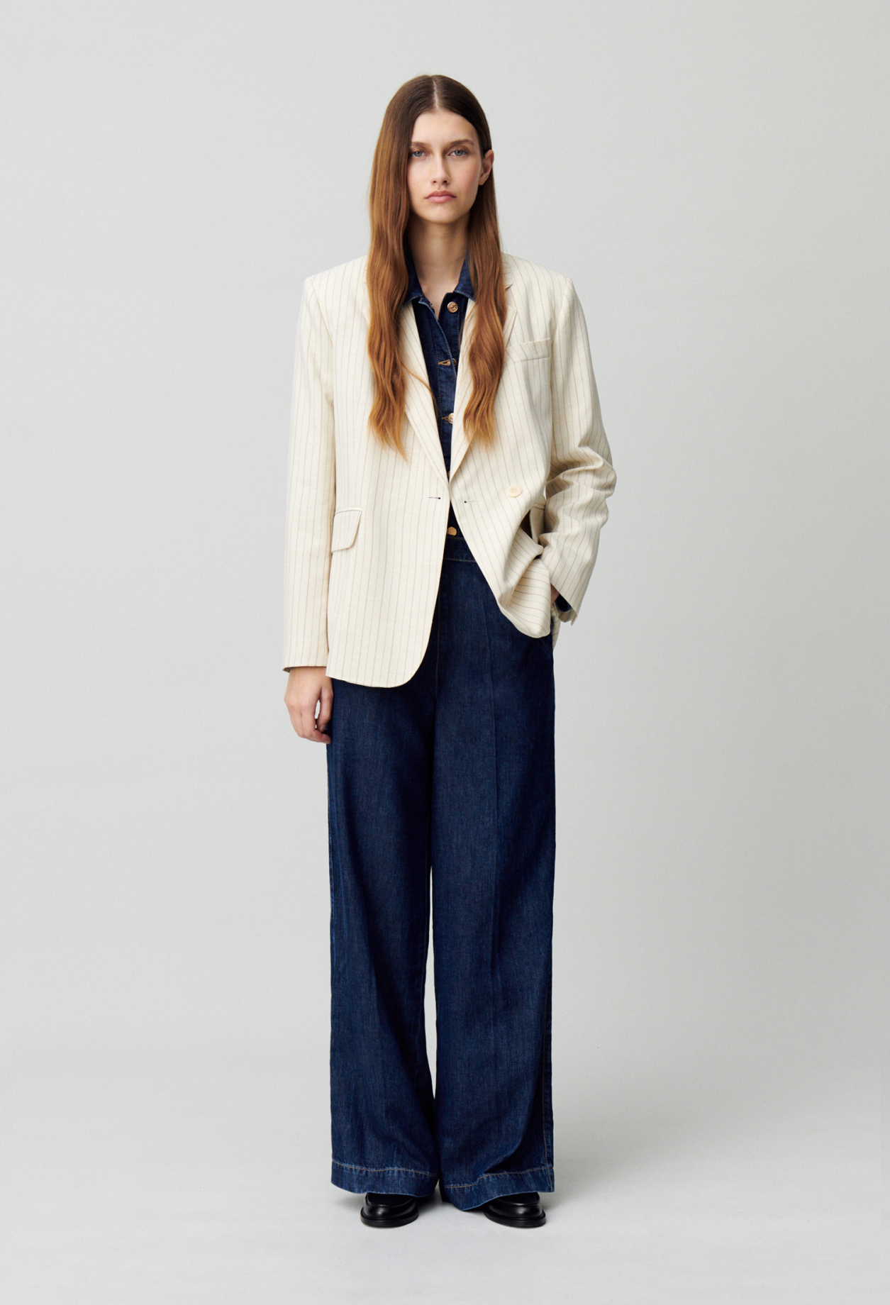 Chaqueta de traje a rayas - Mujer - Dos tonos - Claudie Pierlot