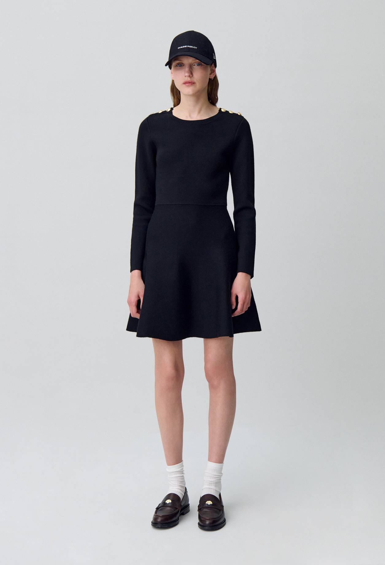 Vestido de punto estilo skater - Mujer - Negro - Claudie Pierlot