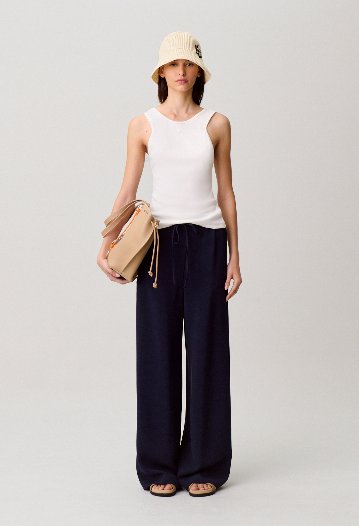 Pantalón ancho color crudo - Mujer - Marina - Claudie Pierlot