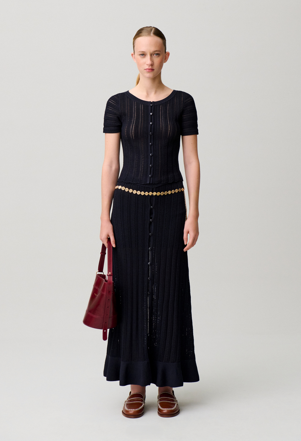 Top de ganchillo manga corta - Mujer - Marina - Claudie Pierlot