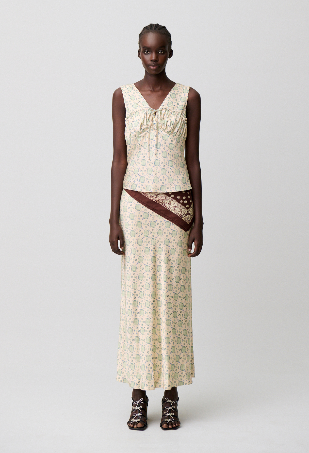Top de satén - Mujer - Estampado claro - Claudie Pierlot