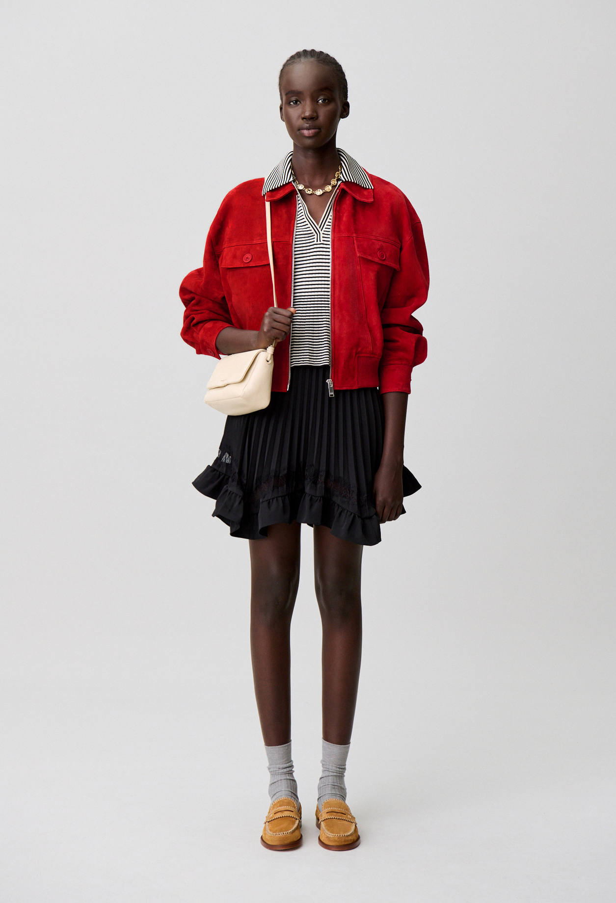 Cazadora de ante roja - Mujer - Rojo - Claudie Pierlot