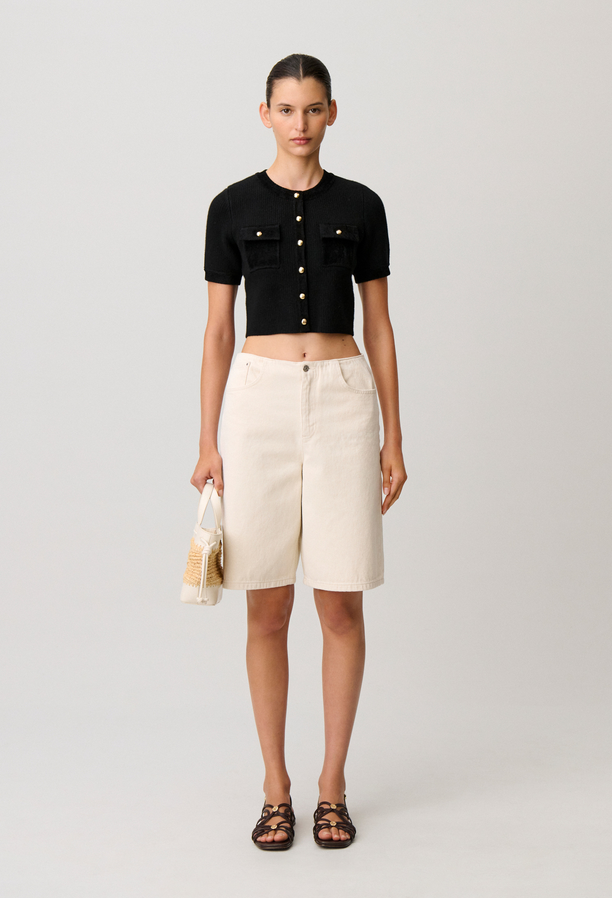 Cardigan de punto de terciopelo - Mujer - Negro - Claudie Pierlot