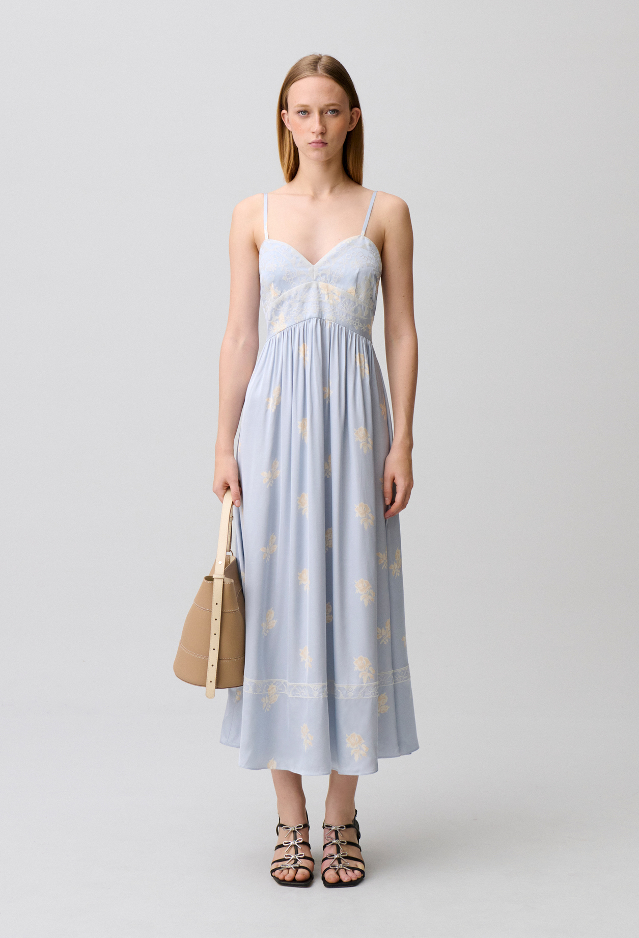 Vestido fluido con tirantes - Mujer - Estampado claro - Claudie Pierlot