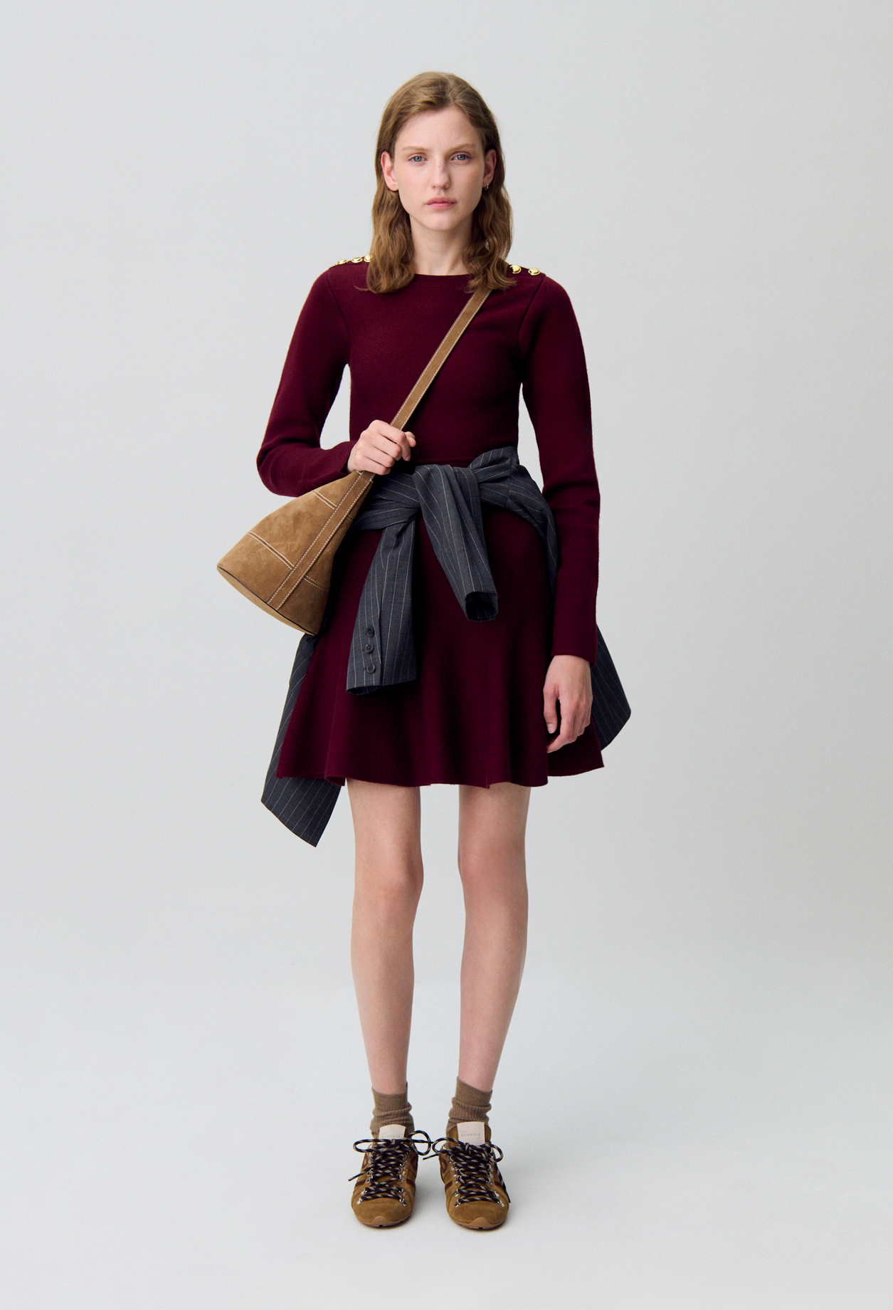Vestido de punto estilo skater - Mujer - Burdeos - Claudie Pierlot