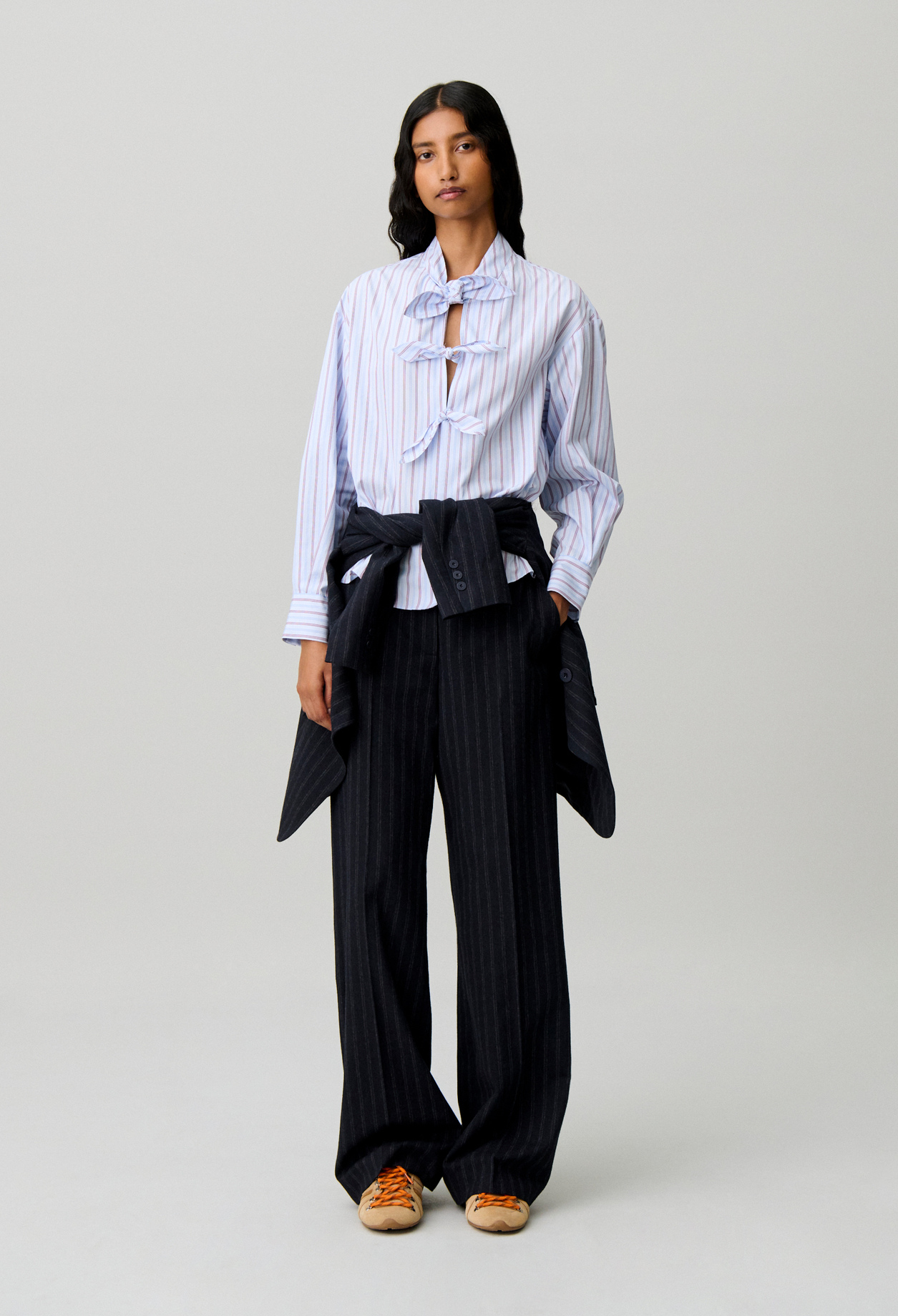 Blusa de popelín a rayas - Mujer - Multico - Claudie Pierlot