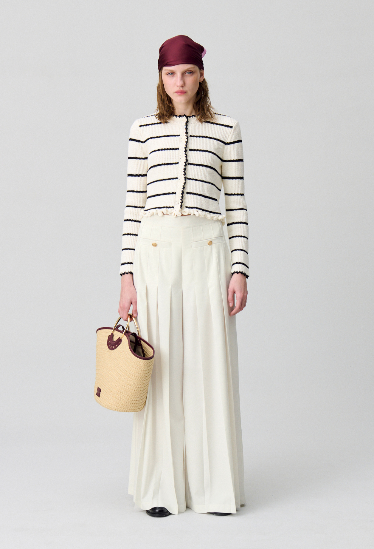 Pantalón amplio con pliegues - Mujer - Crudo - Claudie Pierlot