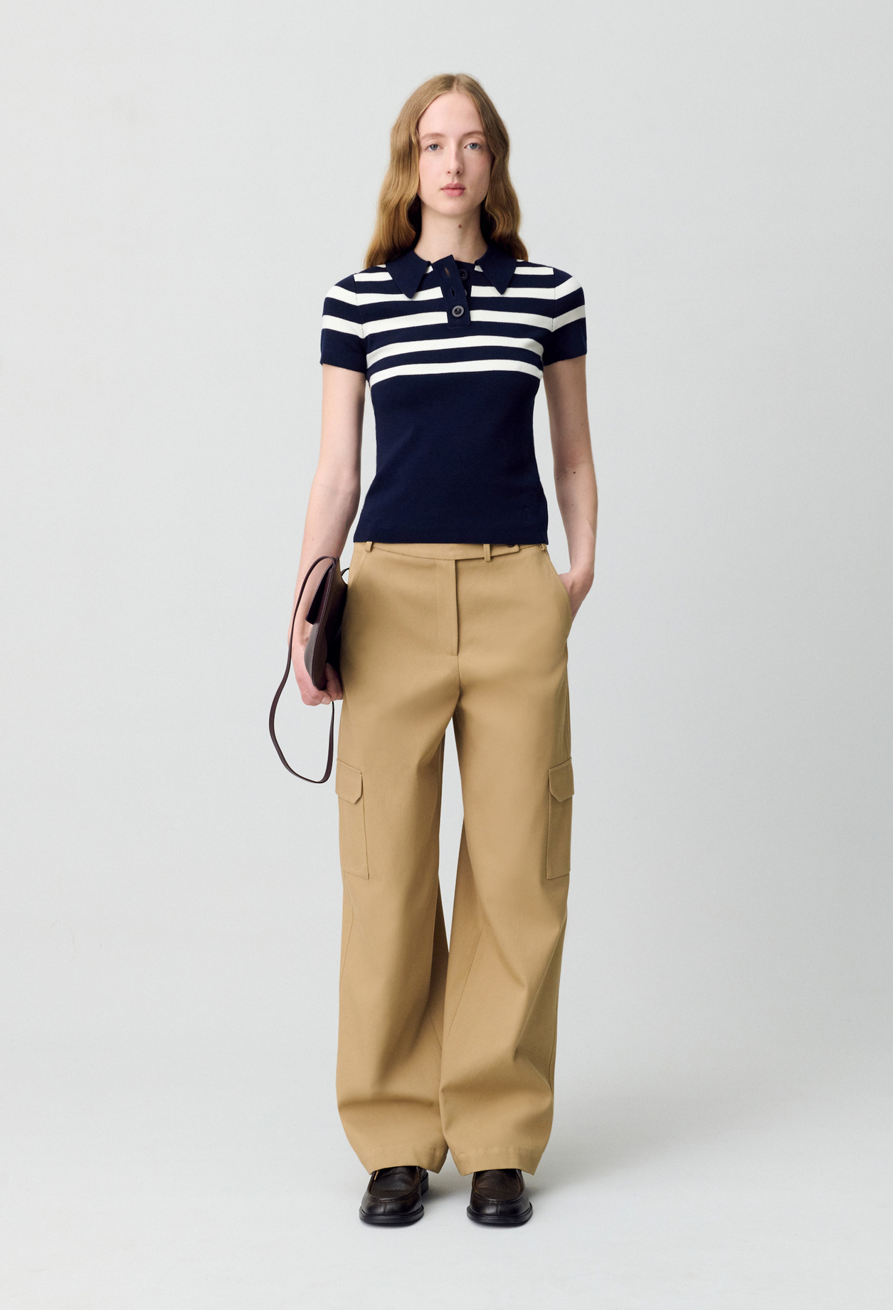 Polo de punto fino superior - Mujer - Dos tonos - Claudie Pierlot