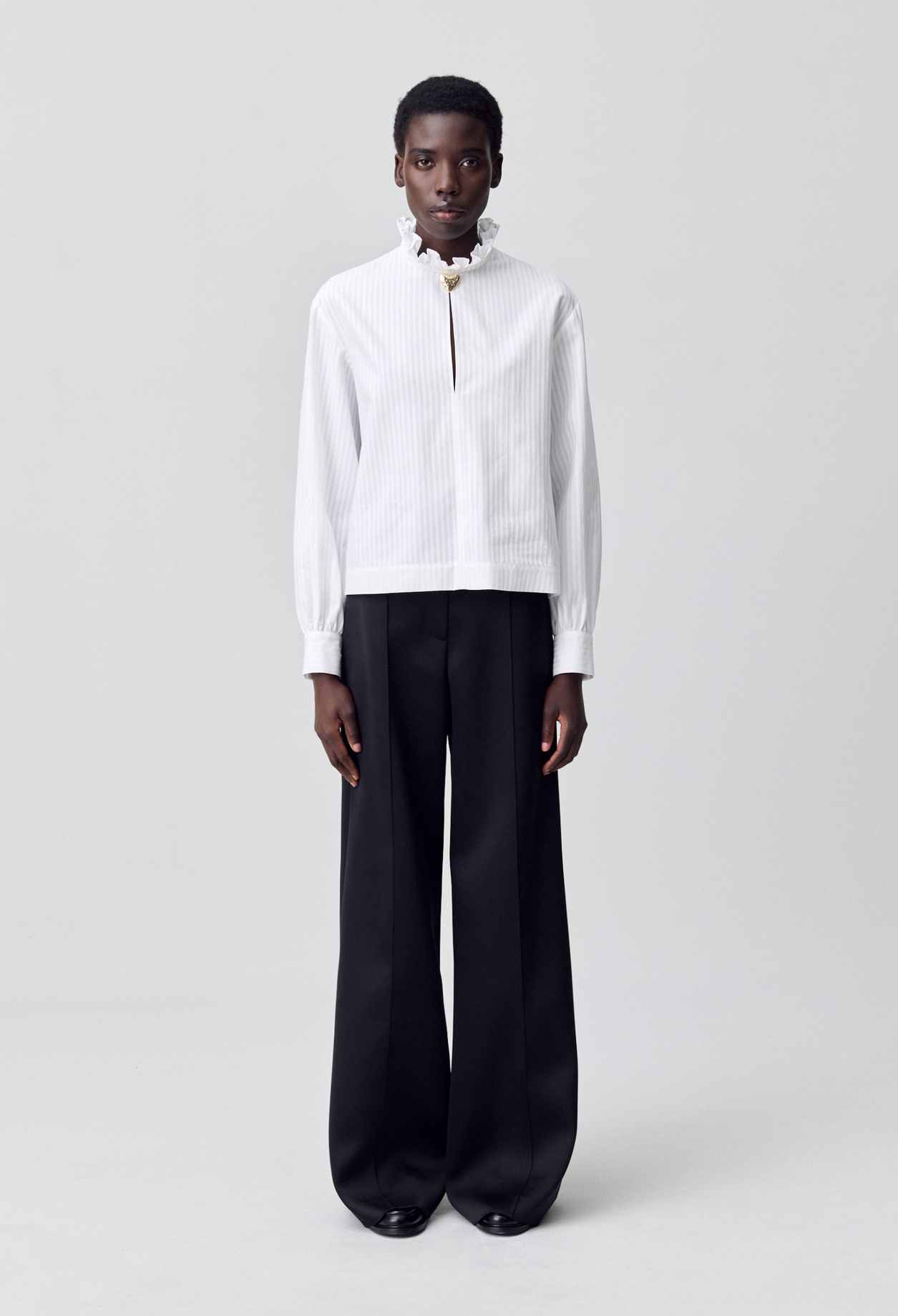 Blusa fluida a rayas - Mujer - Blaco - Claudie Pierlot