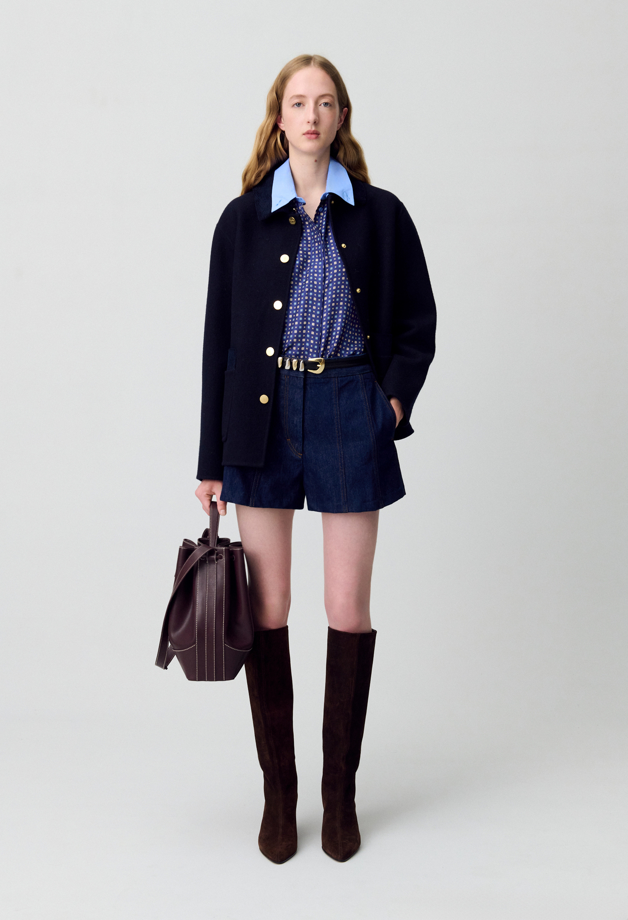 Short corto de denim bruto - Mujer - Vaquero bruto - Claudie Pierlot