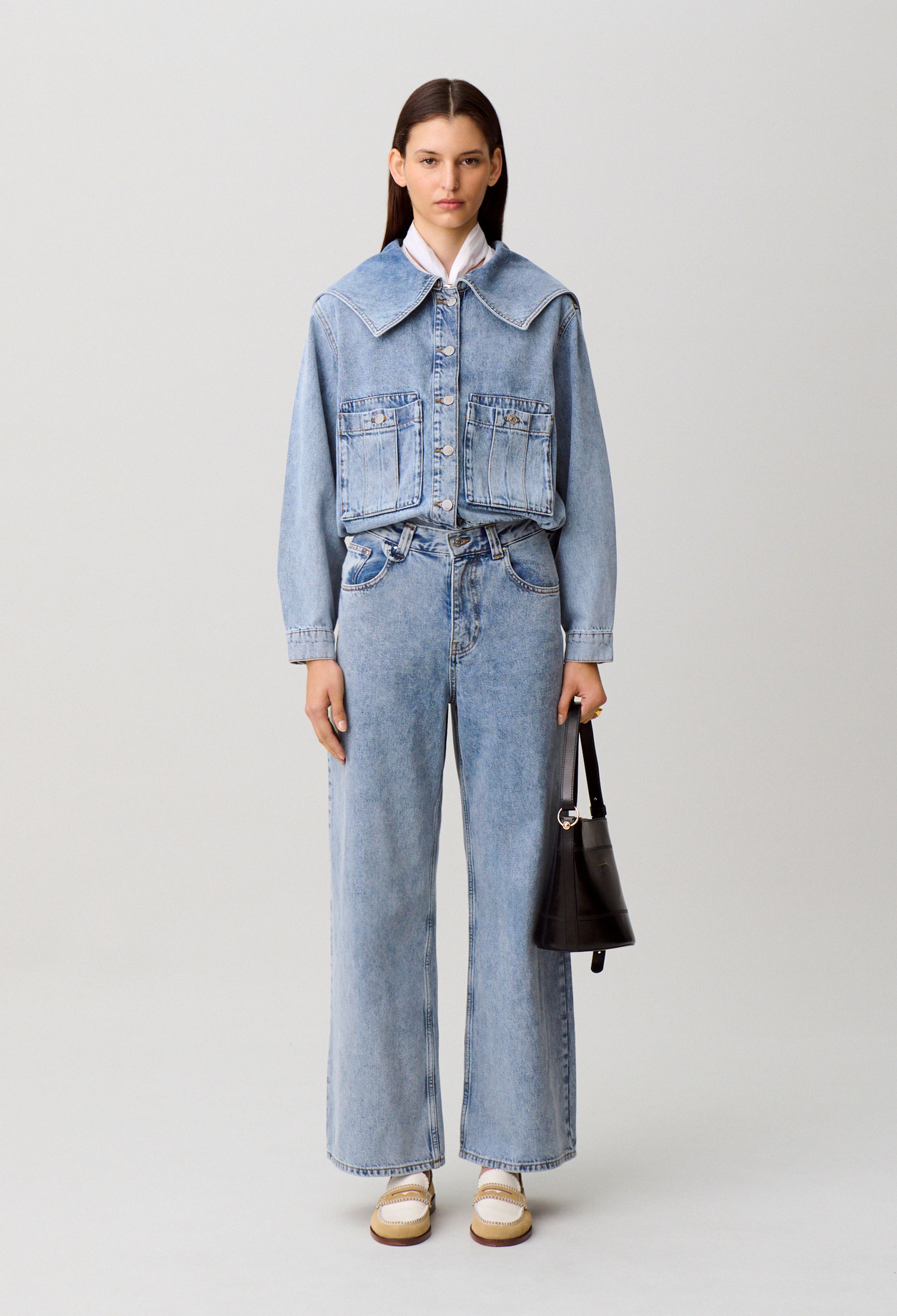 Vaquero de pernera ancha - Mujer - Vaquero azul - Claudie Pierlot