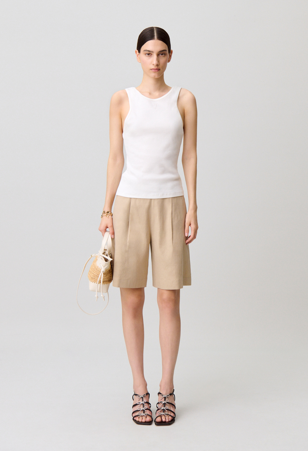 Bermuda de lino - Mujer - Arena - Claudie Pierlot
