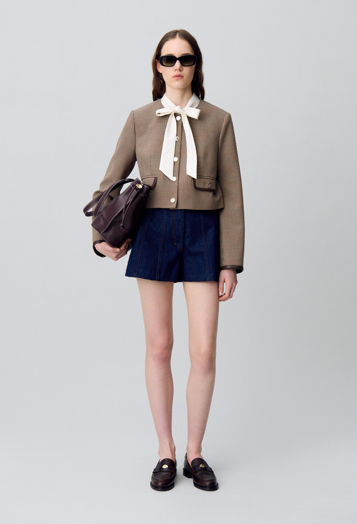 Chaqueta de corte recto y corto - Mujer - Multico - Claudie Pierlot