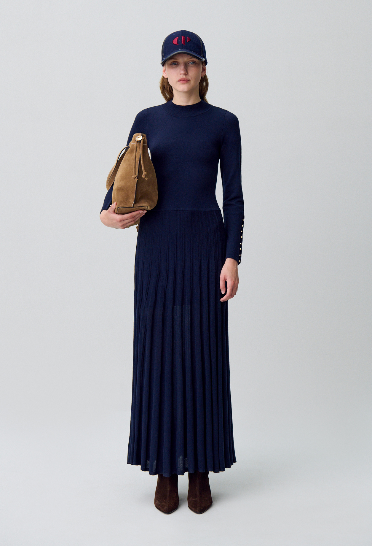 Vestido largo de punto con cuello - Mujer - Marina - Claudie Pierlot