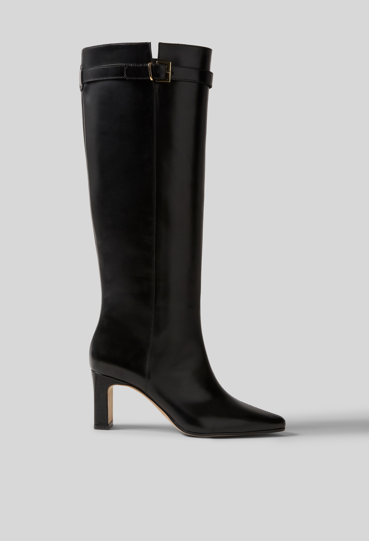 Botas altas de piel lisa encerada - Mujer - Negro - Claudie Pierlot