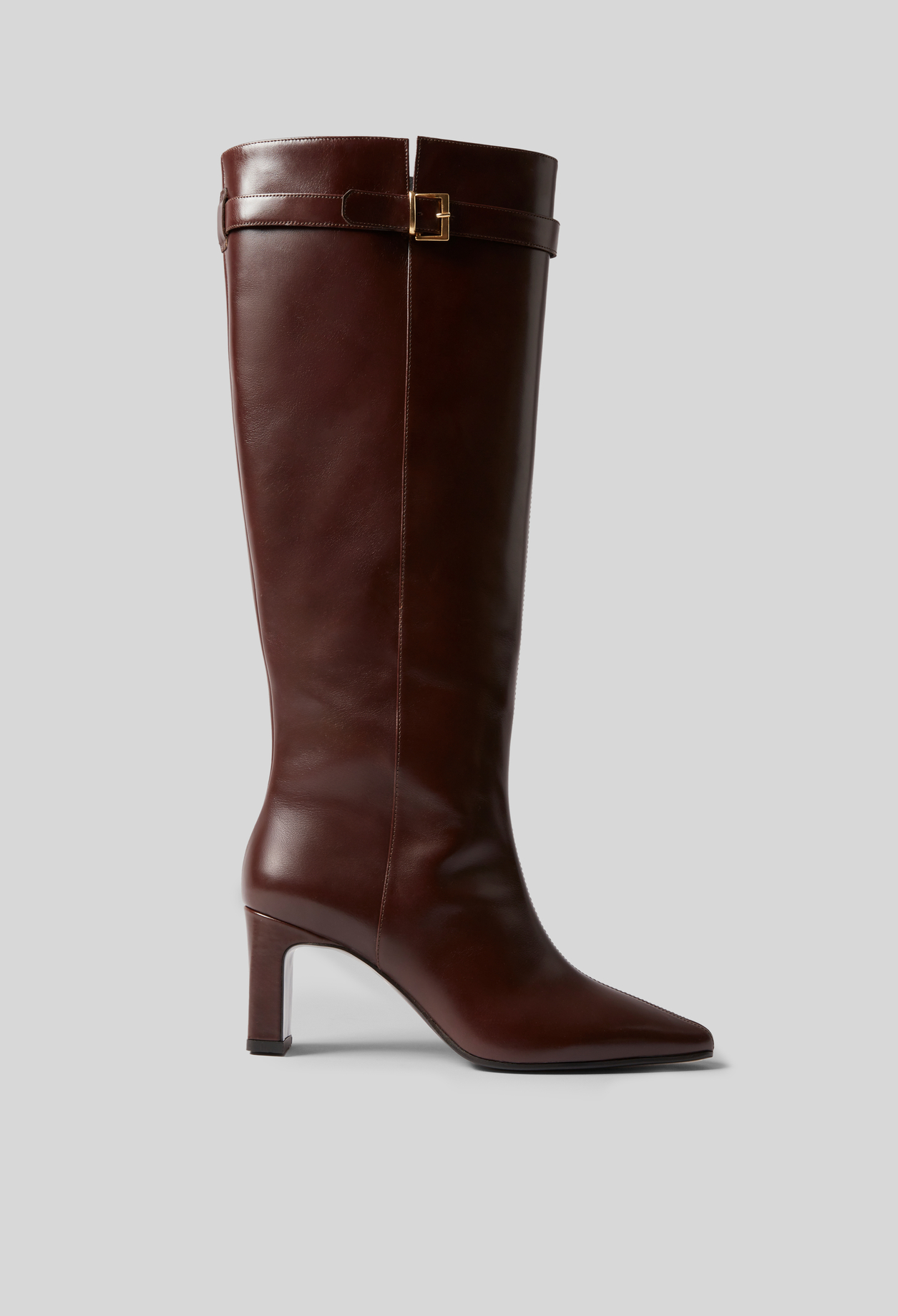 Botas de tacón de piel - Mujer - Chocolate - Claudie Pierlot