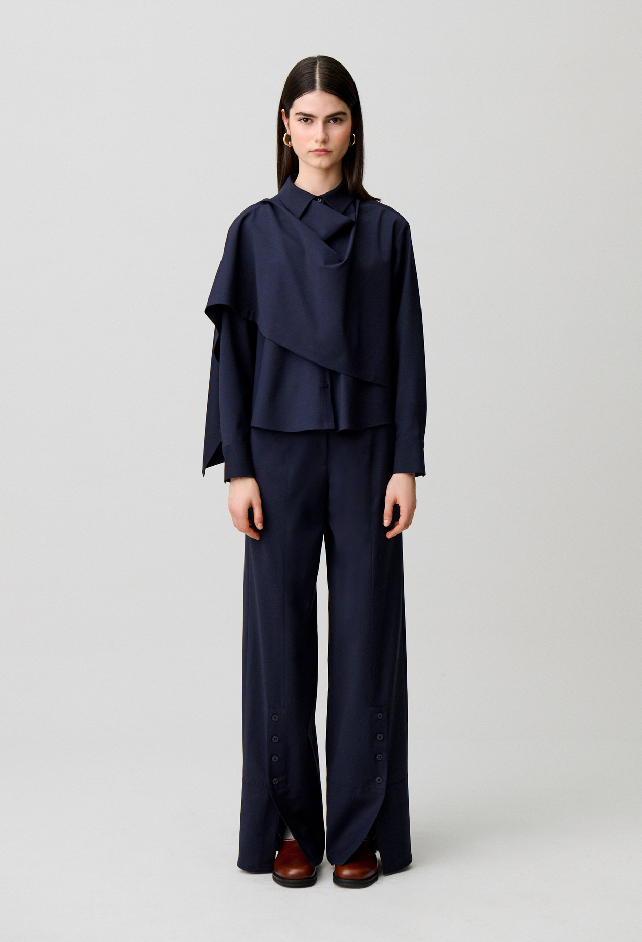 Chaqueta mezcla de lana chal - Mujer - Marina - Claudie Pierlot