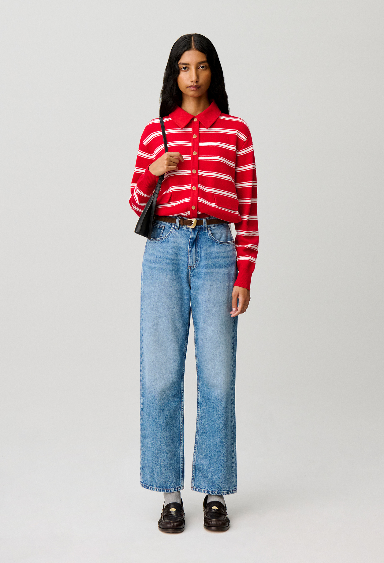Cárdigan a rayas - Mujer - Rojo - Claudie Pierlot