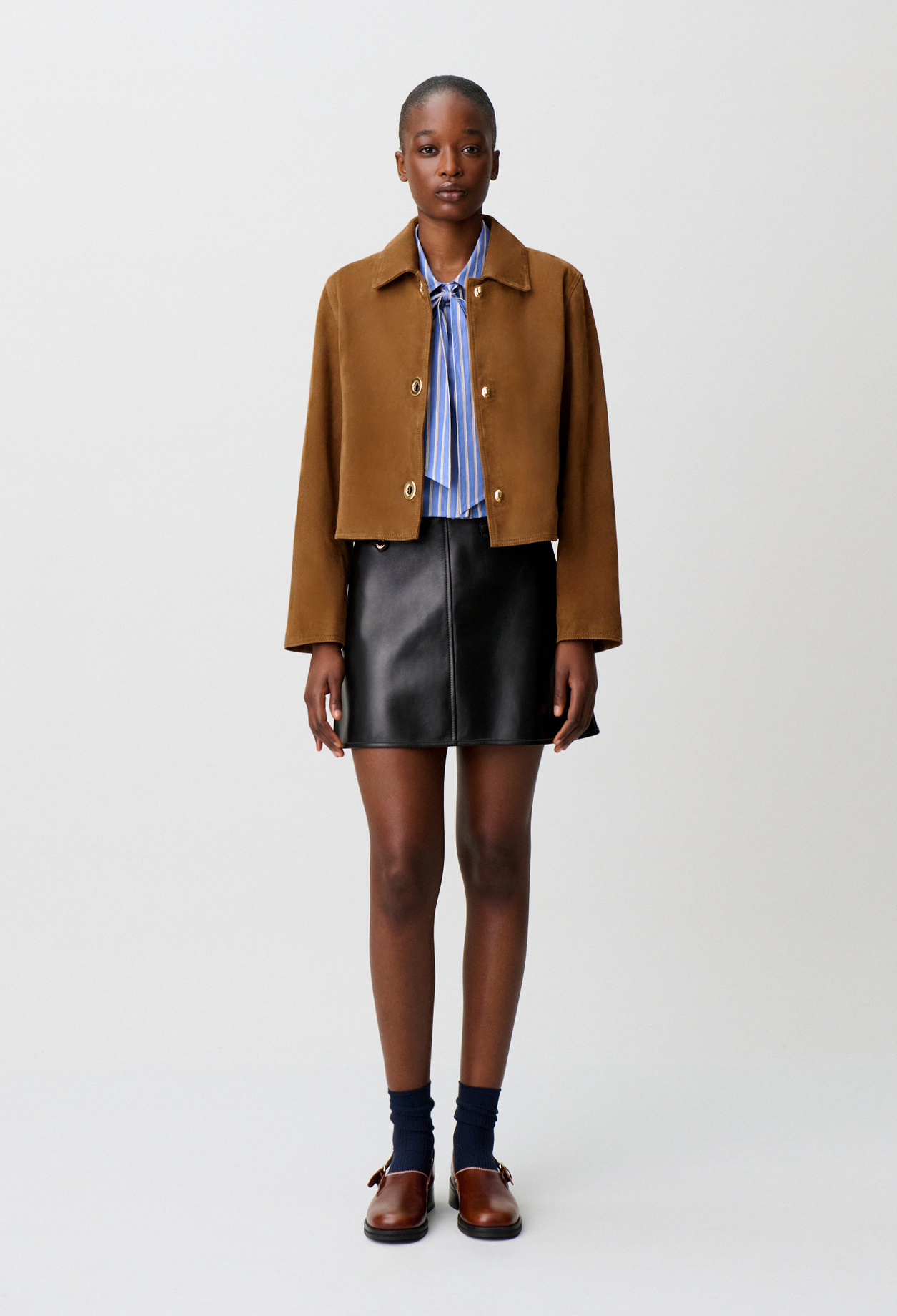 Chaqueta corta de ante - Mujer - Beis - Claudie Pierlot