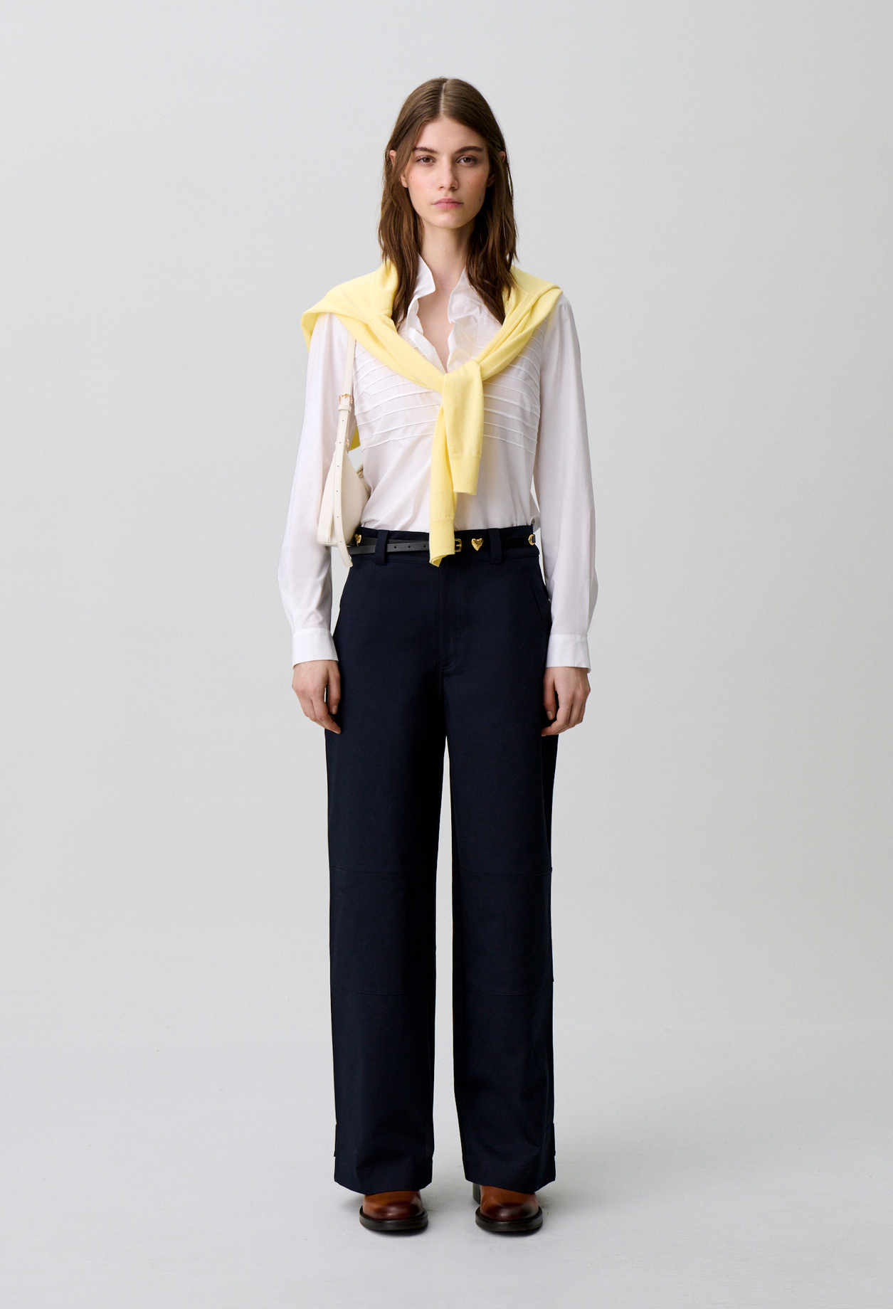 Pantalón de gabardina de algodón - Mujer - Marina - Claudie Pierlot