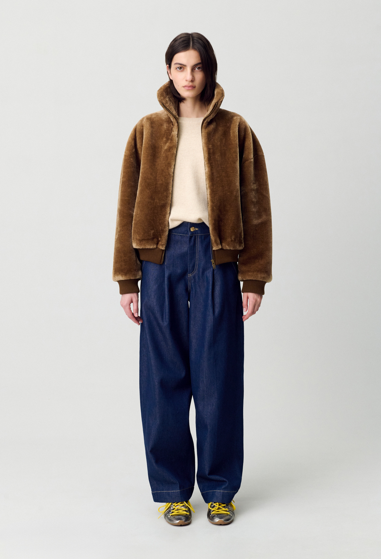 Chaqueta de piel sintética - Mujer - Castaño - Claudie Pierlot