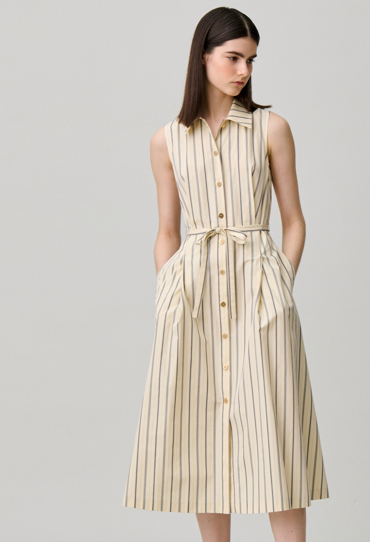 Vestido largo sin mangas - Mujer - Dos tonos - Claudie Pierlot