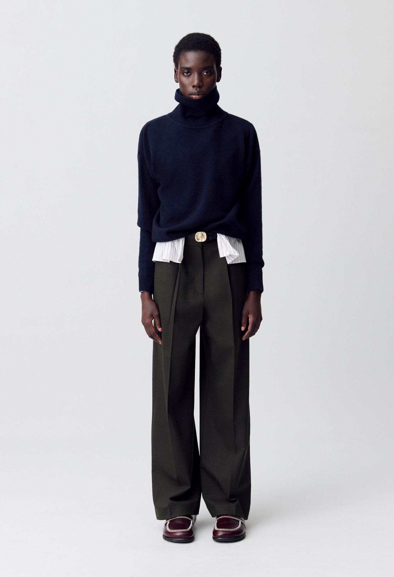 Pantalón de traje ancho - Mujer - Caqui - Claudie Pierlot
