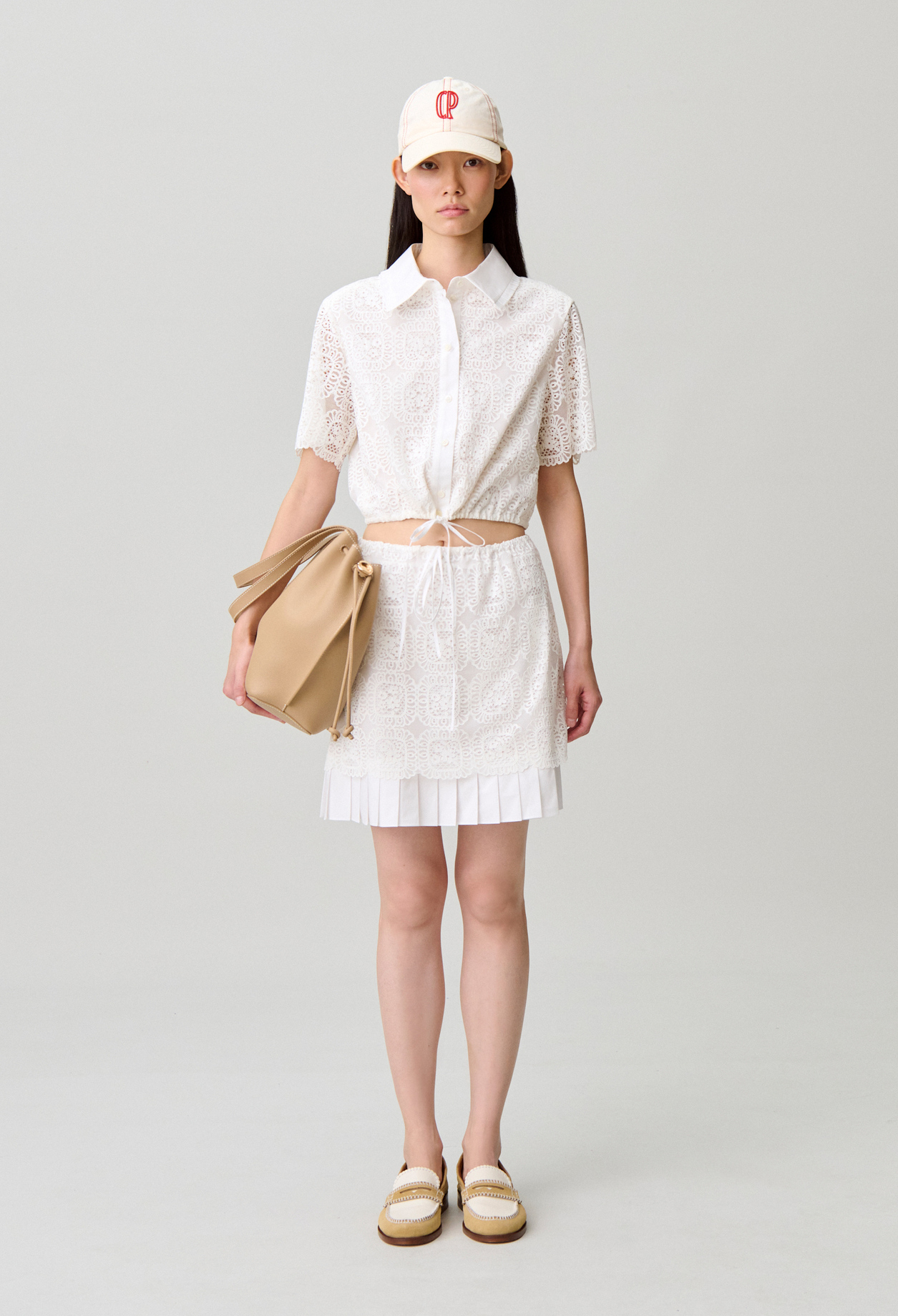 Falda corta de encaje - Mujer - Blaco - Claudie Pierlot