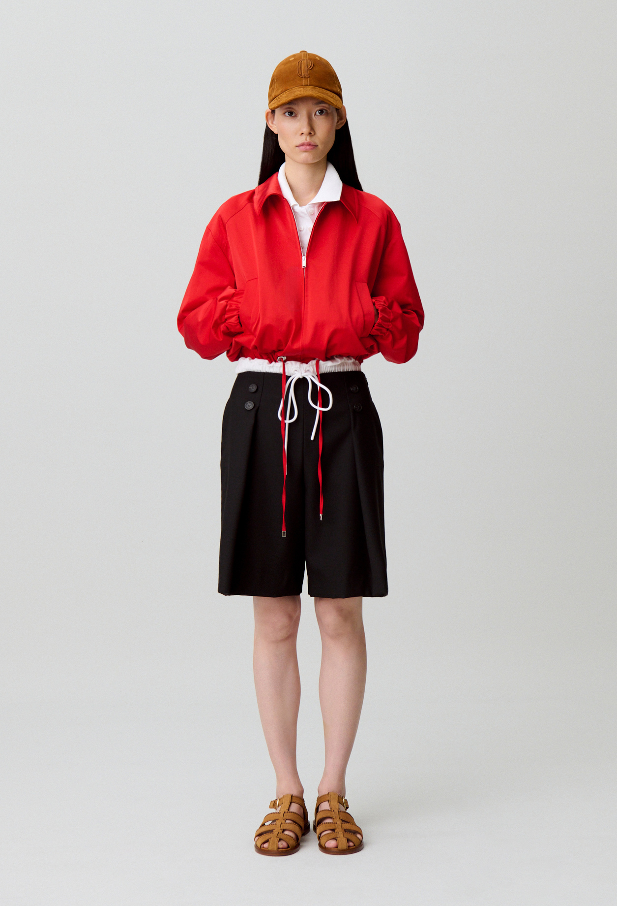 Cazadora corta satinada - Mujer - Rojo - Claudie Pierlot