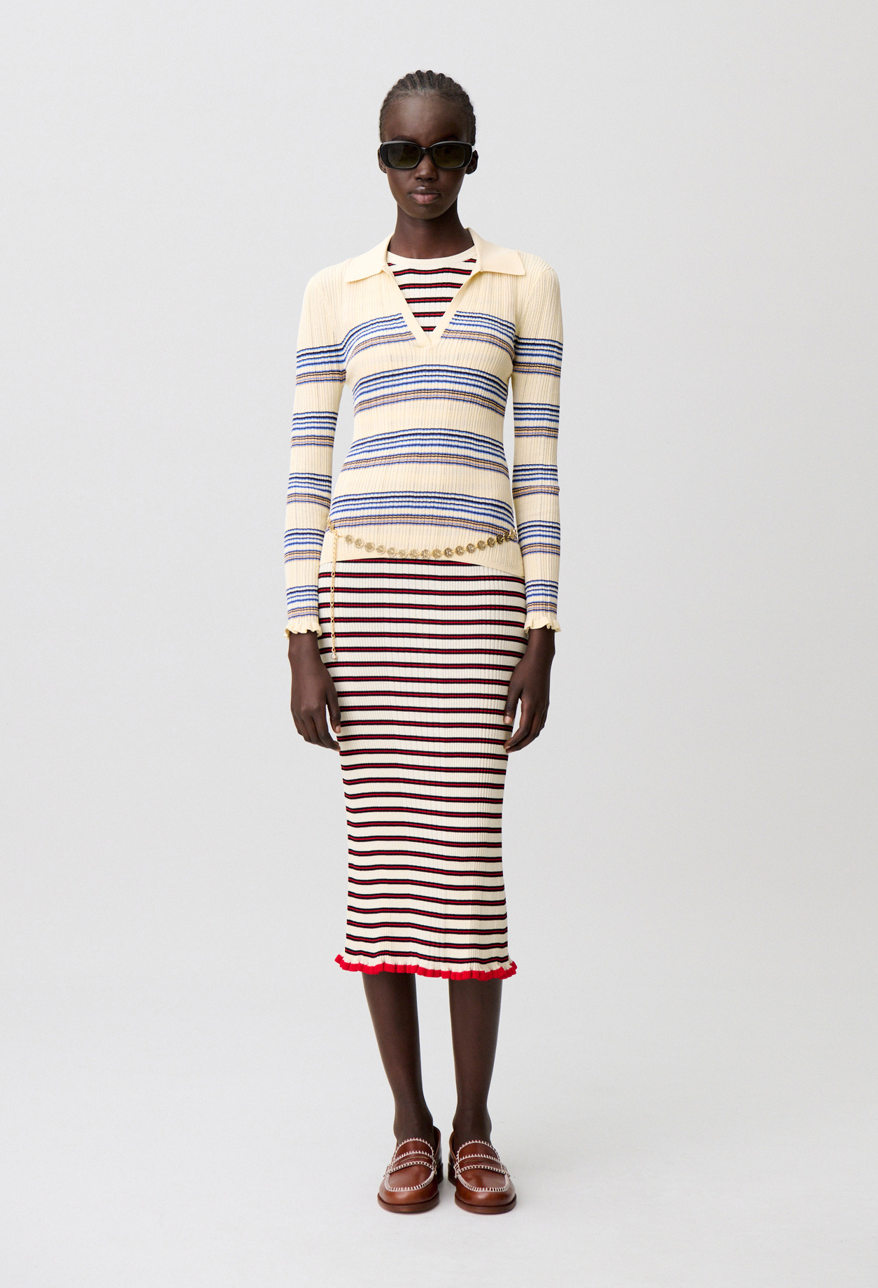 Top de punto a rayas multicolor - Mujer - Multico - Claudie Pierlot