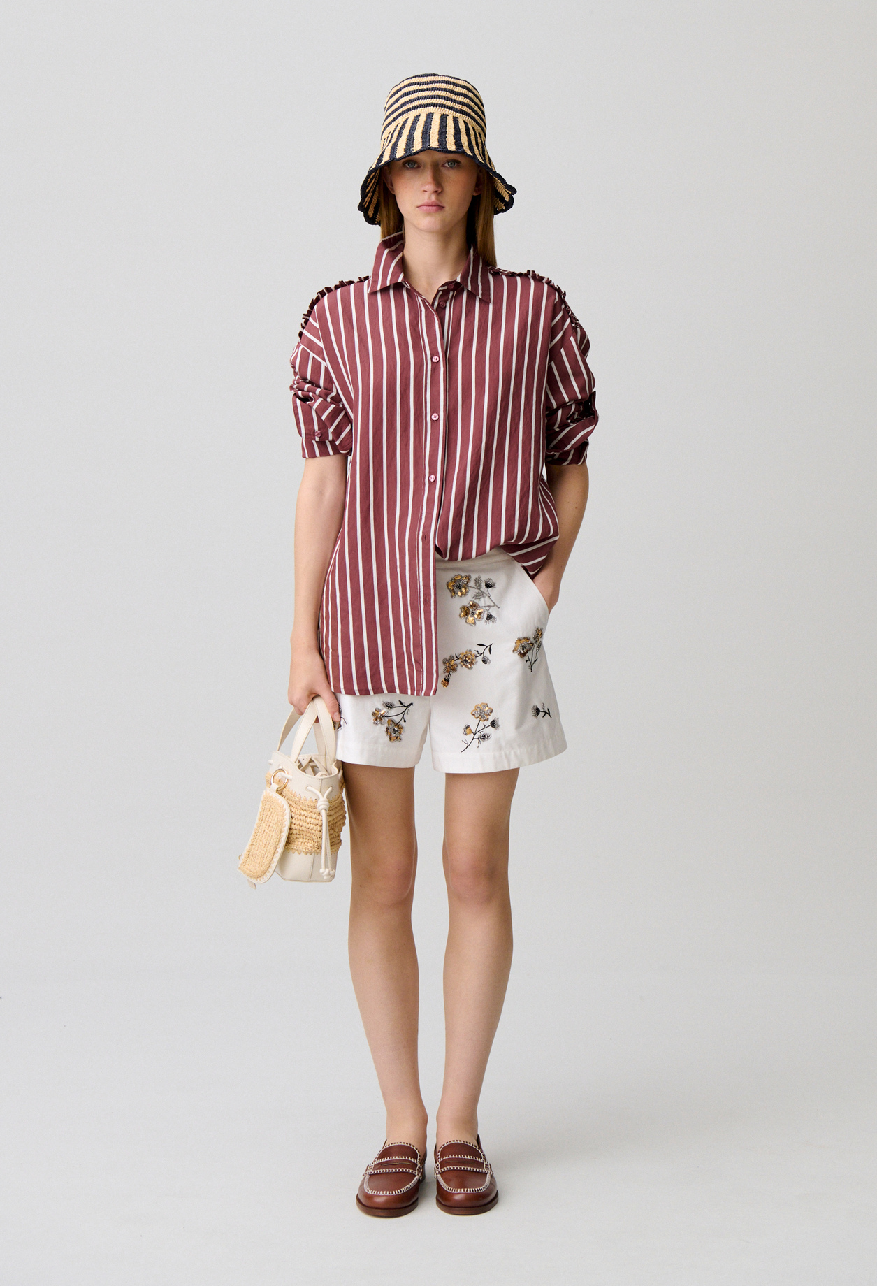 Camisa oversize de rayas - Mujer - Dos tonos - Claudie Pierlot