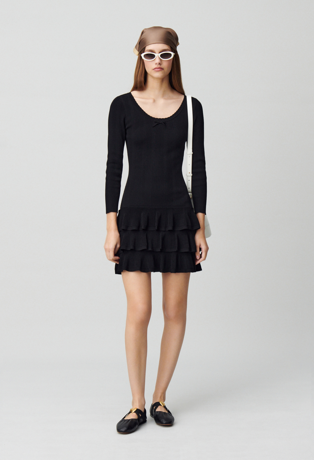 Vestido corto de punto fino - Mujer - Negro - Claudie Pierlot