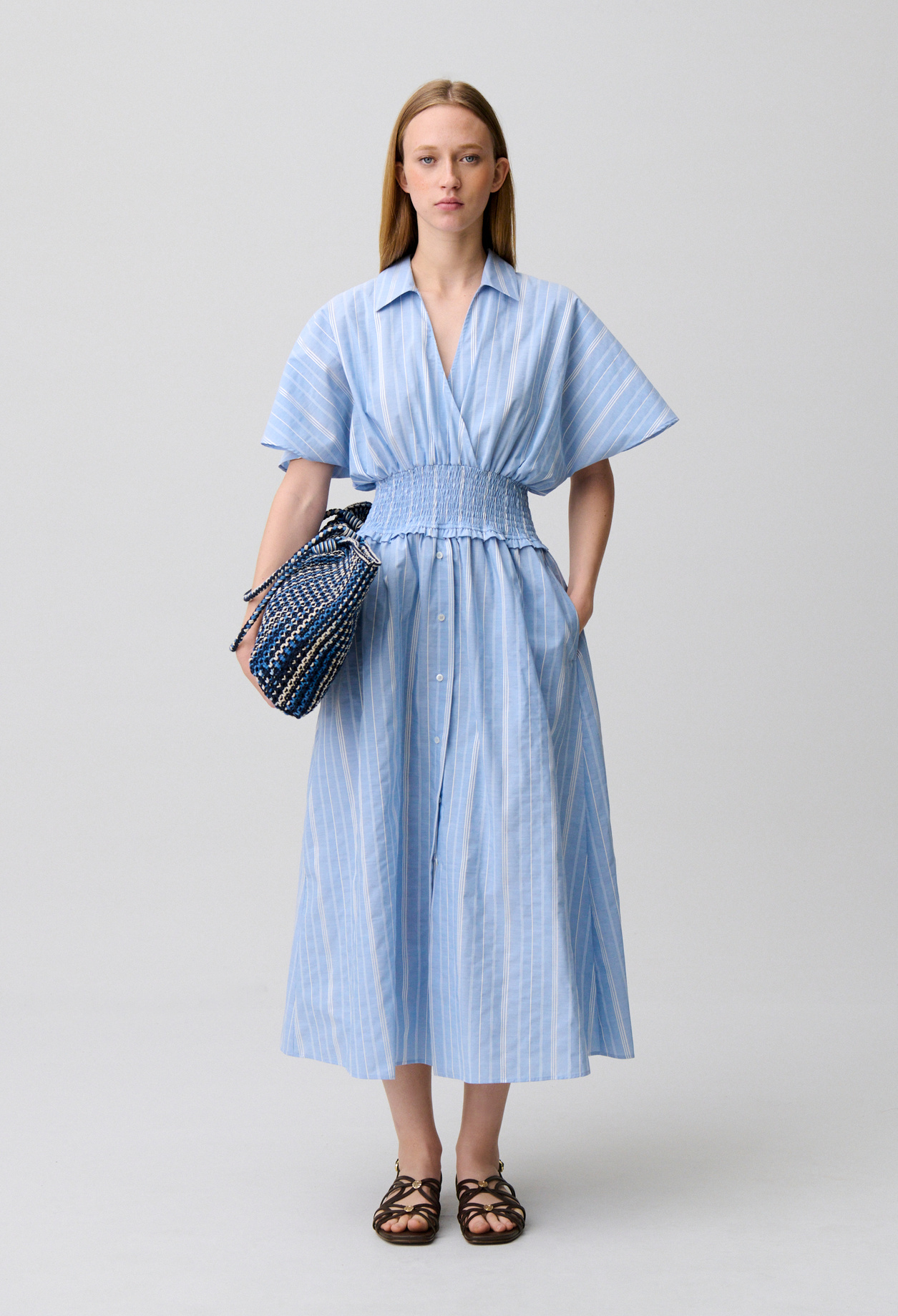 Vestido de rayas cruzado - Mujer - Dos tonos - Claudie Pierlot