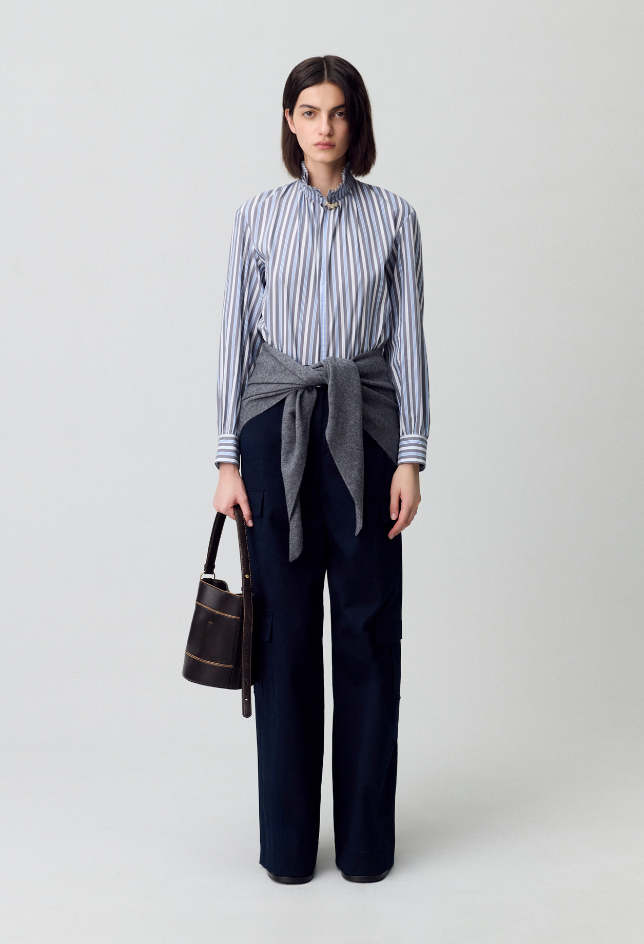 Blusa de rayas cuello victoriano - Mujer - Multico - Claudie Pierlot