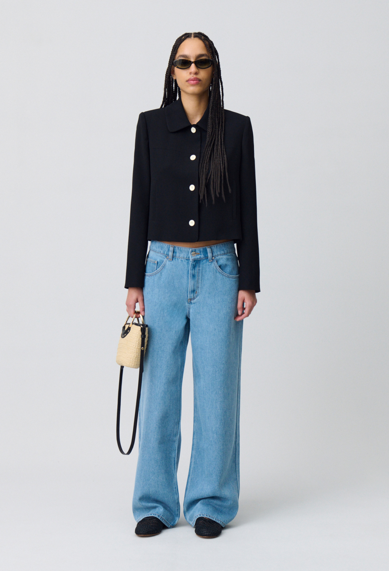 Vaqueros anchos estilo baggy - Mujer - Denim azul claro - Claudie Pierlot