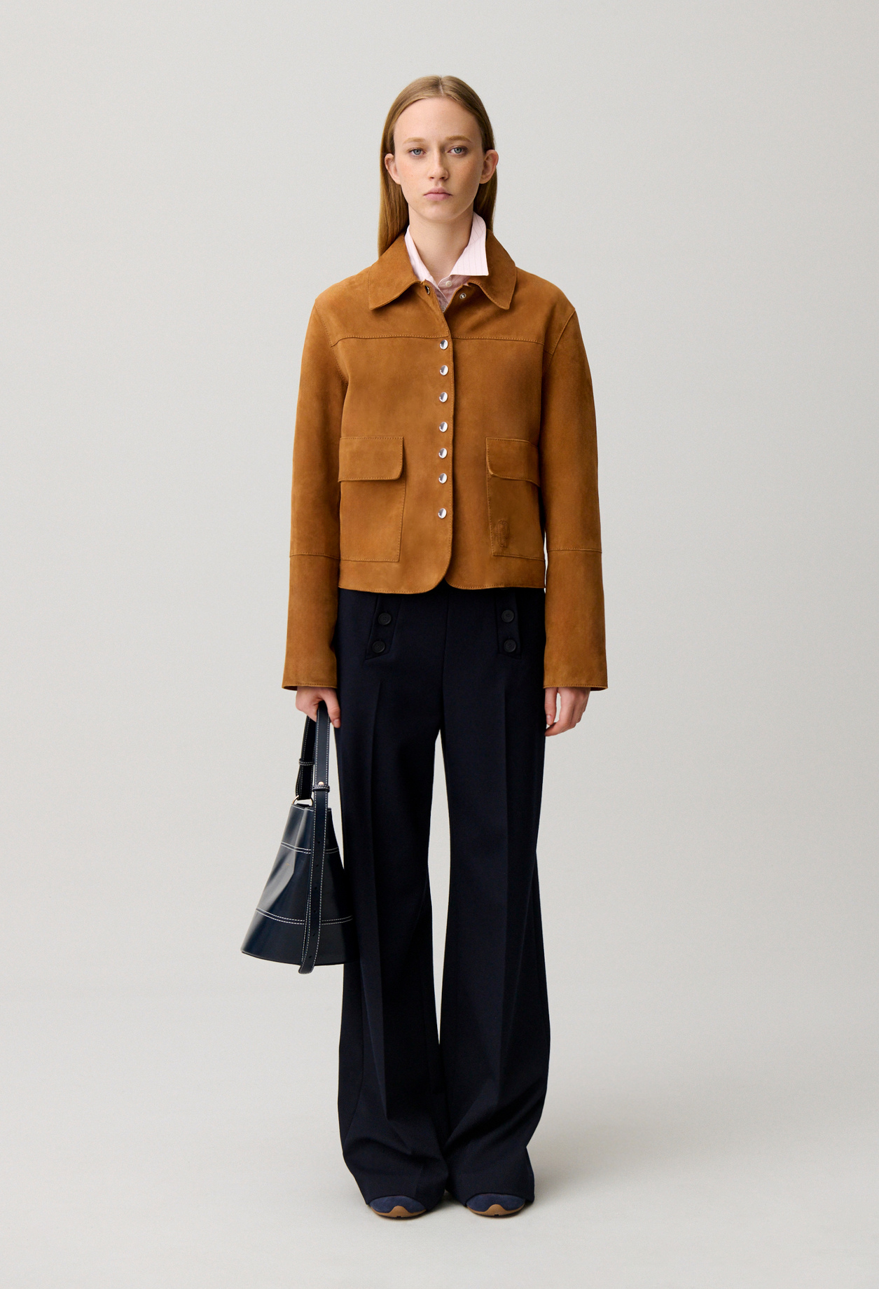 Pantalón recto con botones - Mujer - Marina - Claudie Pierlot