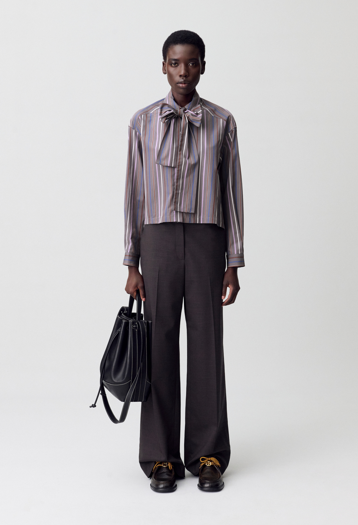 Blusa con lazada y rayas - Mujer - Multico - Claudie Pierlot