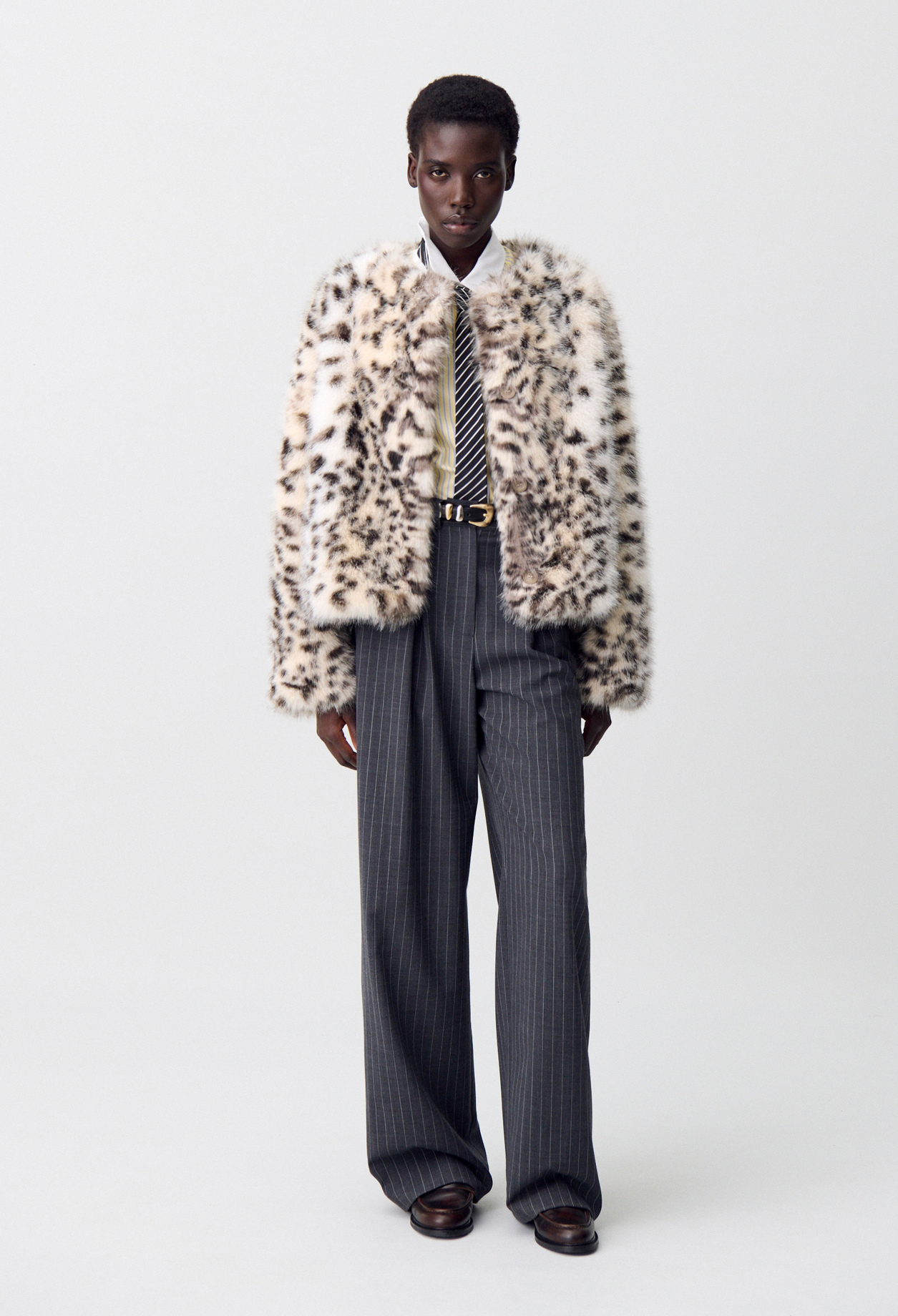 Abrigo de piel sintética leopardo - Mujer - Leopardo - Claudie Pierlot