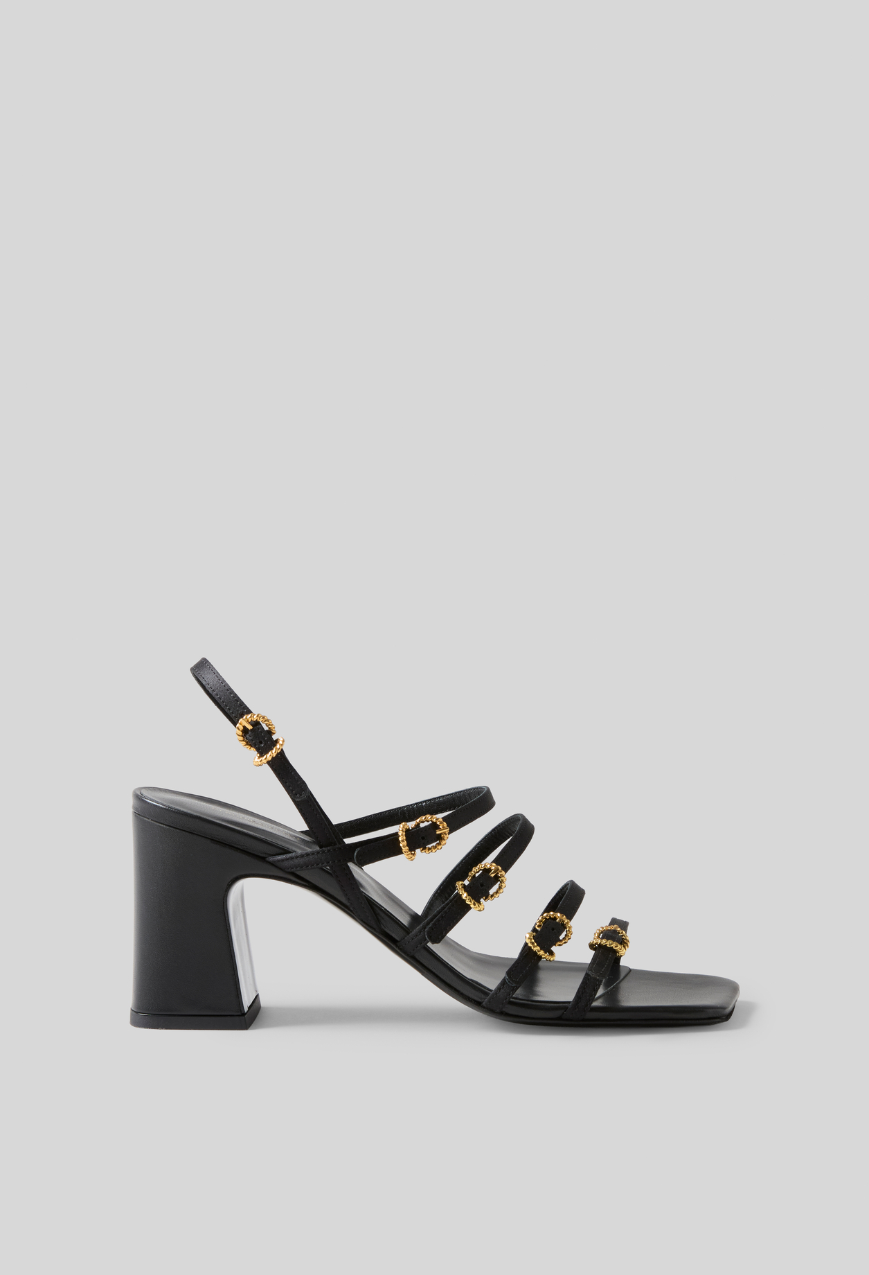 Sandalias de tacón de satén - Mujer - Negro - Claudie Pierlot