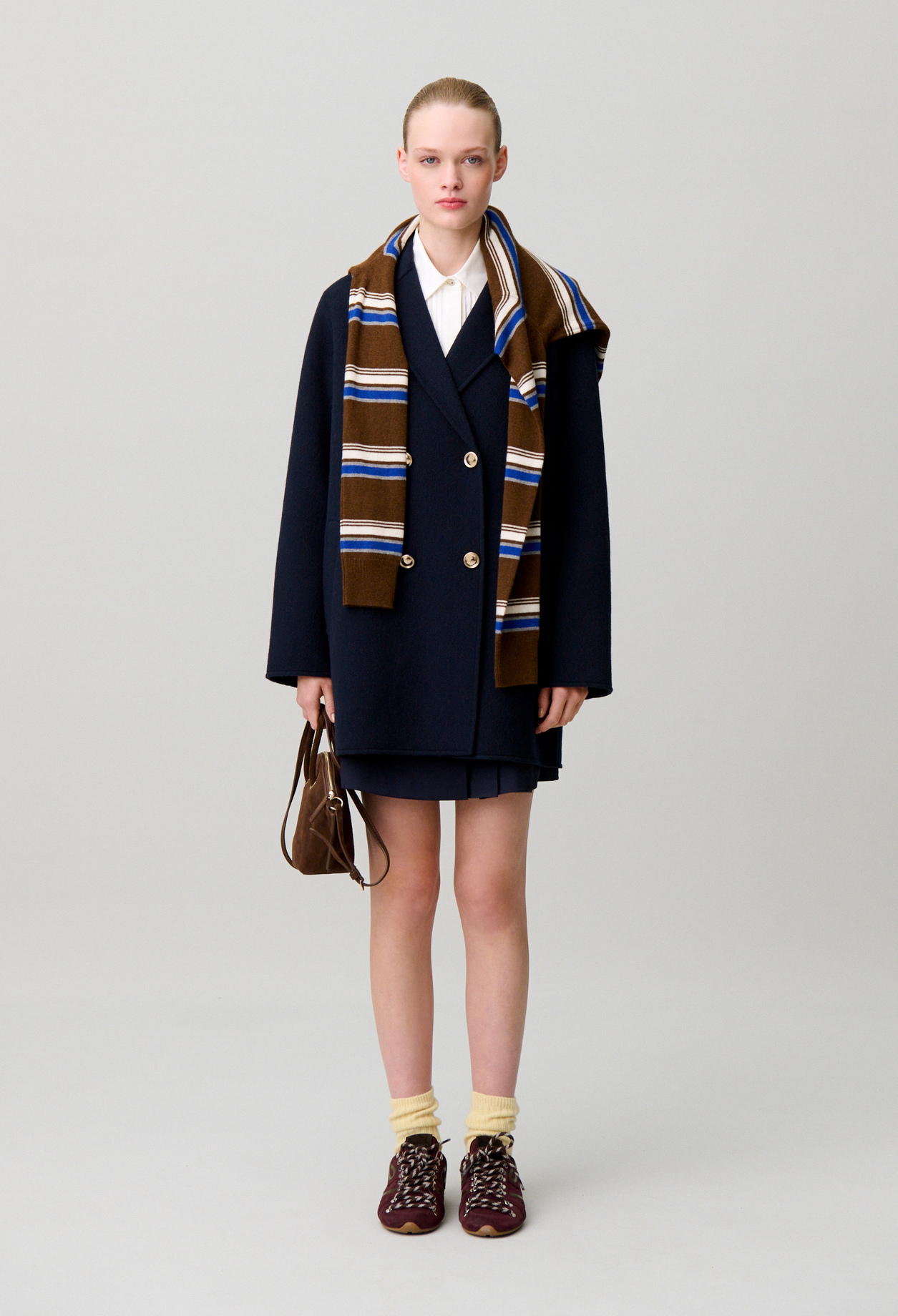 Abrigo de lana cuello sastre - Mujer - Marina - Claudie Pierlot