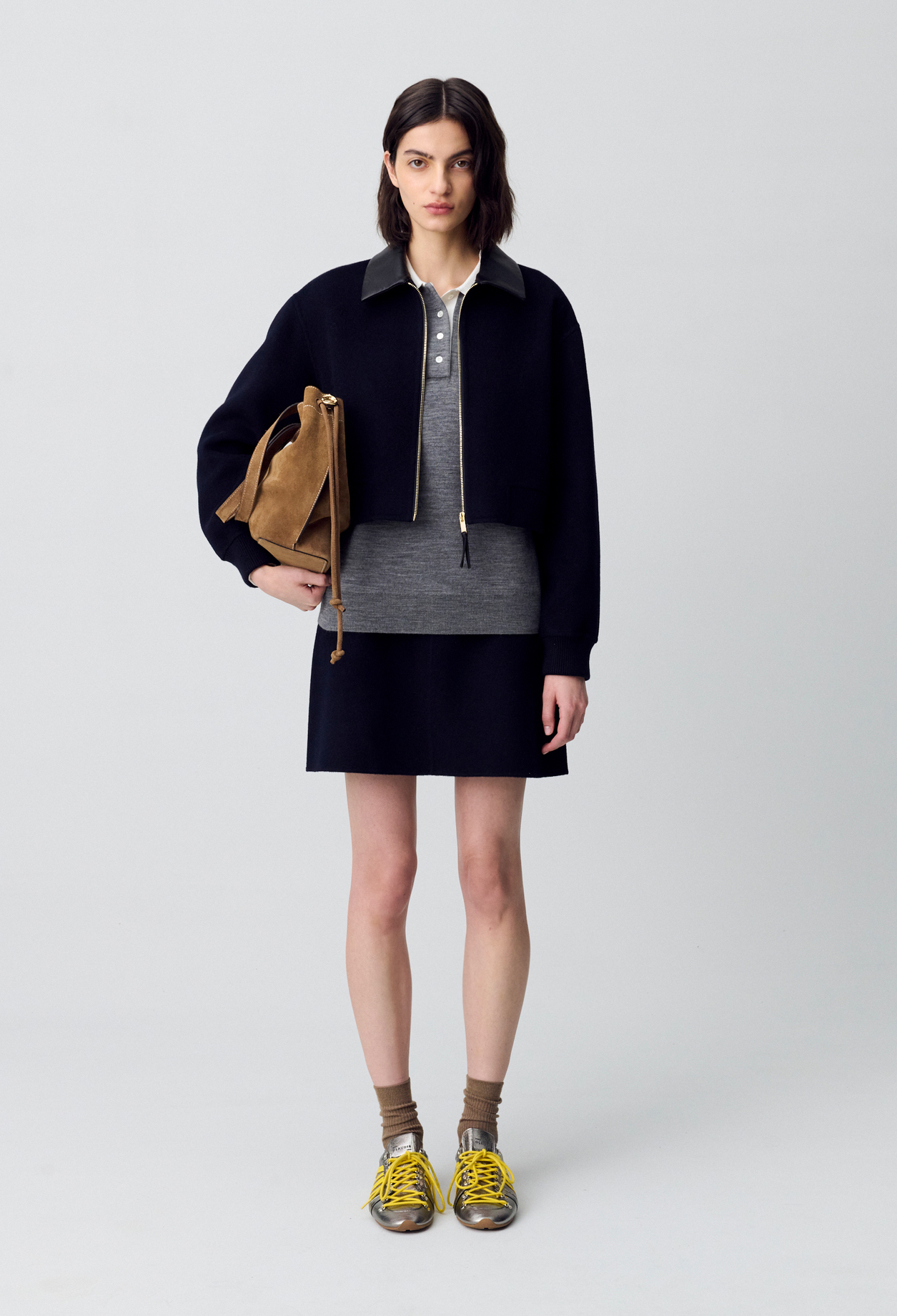 Falda corta de lana recta - Mujer - Marina - Claudie Pierlot