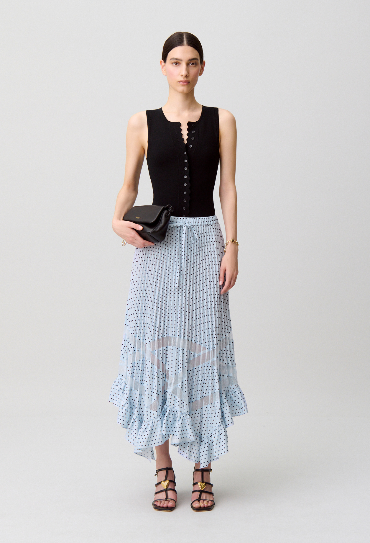 Falda midi de encaje - Mujer - Estampado claro - Claudie Pierlot