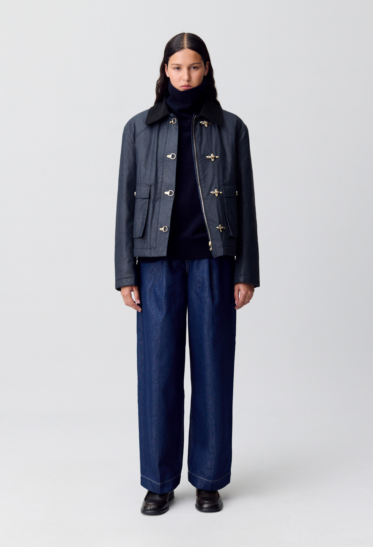 Parka corta encerada - Mujer - Marina - Claudie Pierlot