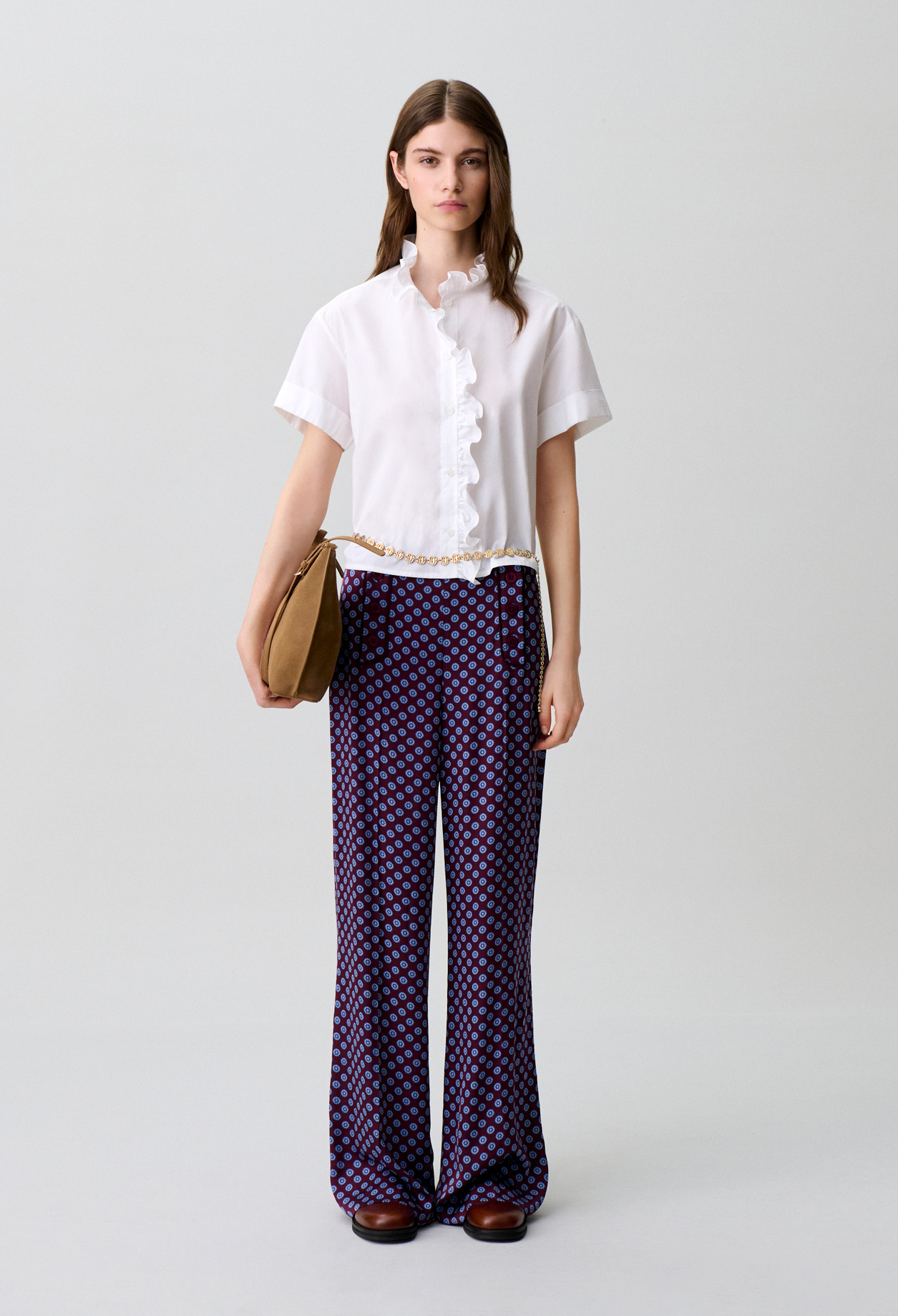 Camisa popelín cuello victoriano - Mujer - Blaco - Claudie Pierlot